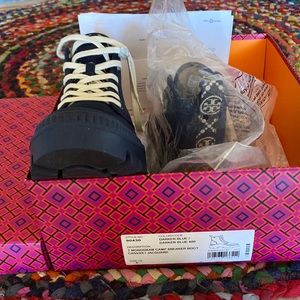 Tory Burch
Camp Sneaker Boot, Darker Blue Size 6